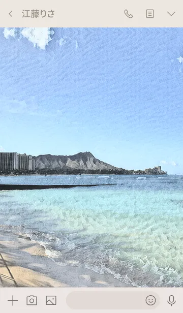 [LINE着せ替え] Diamond head and the sea.の画像3