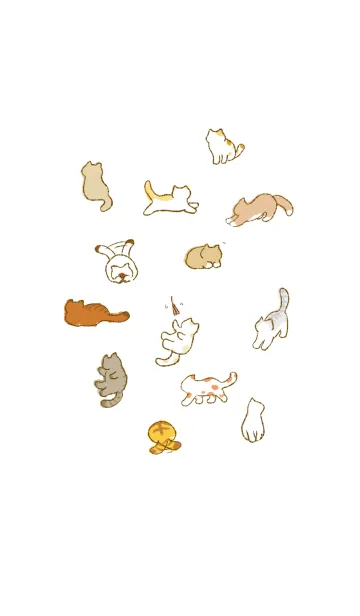 [LINE着せ替え] ねこがたくさん！の画像1