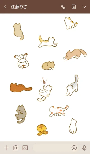 [LINE着せ替え] ねこがたくさん！の画像3