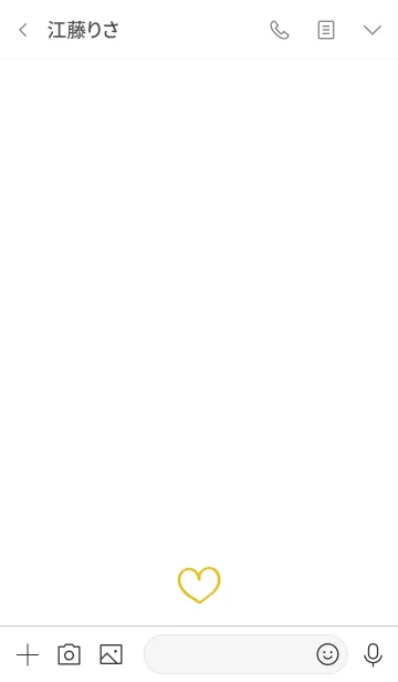 [LINE着せ替え] 手書きミニマリズム-ライン愛（黄）の画像3