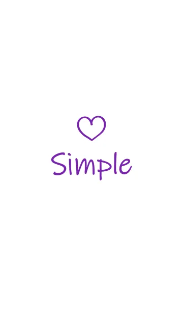 [LINE着せ替え] 手書きミニマリズム-ライン愛（紫）の画像1