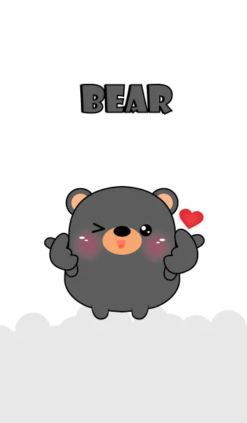 [LINE着せ替え] Emotion Love You Black Bear (jp)の画像1