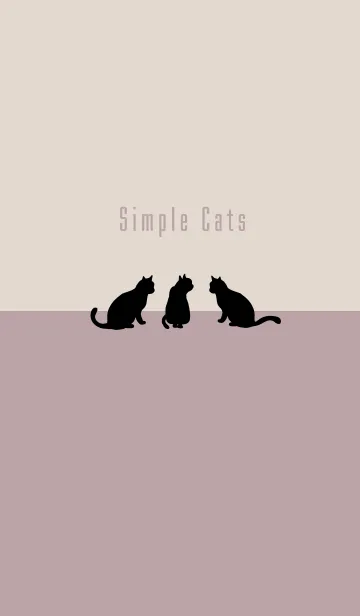 [LINE着せ替え] シンプルな猫:ピンクベージュの画像1