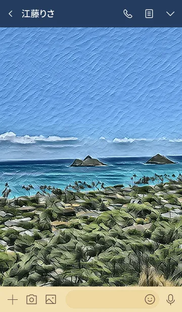 [LINE着せ替え] Lanikai beach from pillbox.の画像3