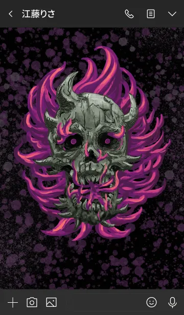 [LINE着せ替え] Demon's Skull (B/P)の画像3