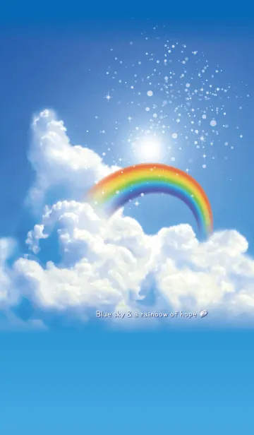 [LINE着せ替え] Blue sky ＆ a rainbow of hope♡の画像1