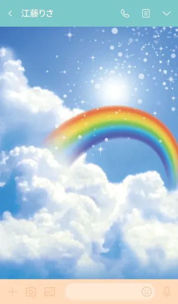 [LINE着せ替え] Blue sky ＆ a rainbow of hope♡の画像3