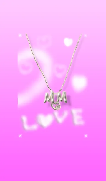 [LINE着せ替え] イニシャル M＆M(ピンク2)右側の画像1