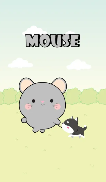 [LINE着せ替え] Mini Lovely Gray Mouse Theme (jp)の画像1