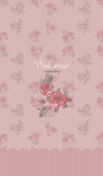 [LINE着せ替え] Pink rose -country-の画像1