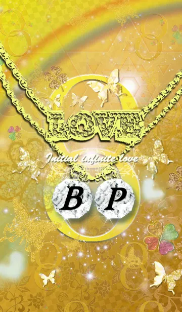 [LINE着せ替え] *B＆P* イニシャル運気アップ！！無限ゴールドの画像1