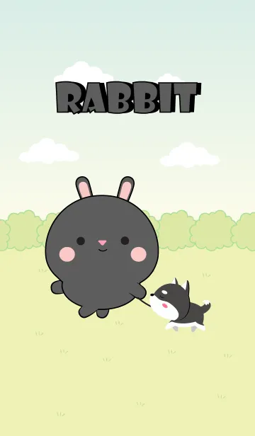 [LINE着せ替え] Mini Lovely Black Rabbit Theme (jp)の画像1