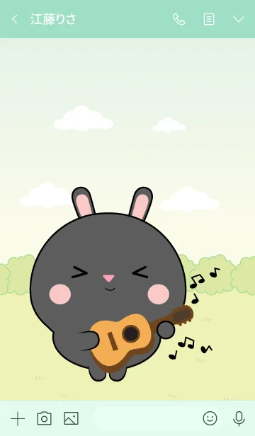 [LINE着せ替え] Mini Lovely Black Rabbit Theme (jp)の画像3