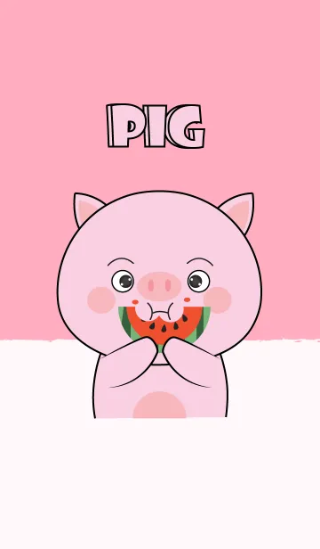 [LINE着せ替え] I'm Cute Cute Pink Pig Theme (jp)の画像1