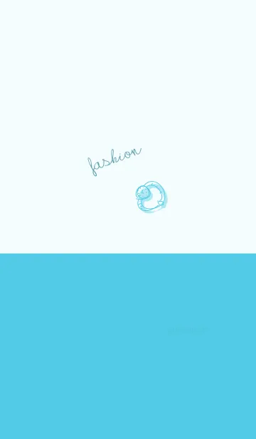 [LINE着せ替え] fashion cyan blueの画像1