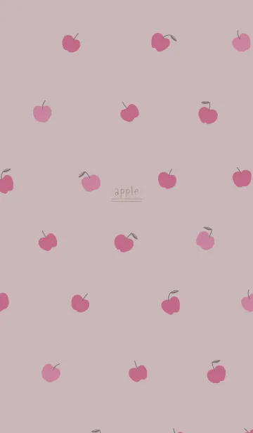 [LINE着せ替え] ラッキーアップル:ベージュピンクの画像1
