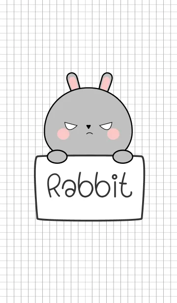 [LINE着せ替え] Simple Angry Gray Rabbit (jp)の画像1