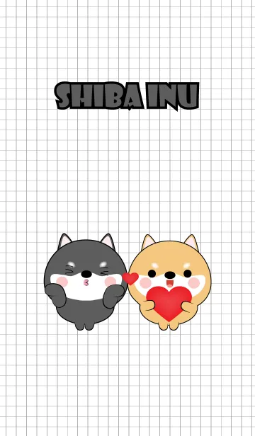 [LINE着せ替え] Lovev Cute Shiba Inu Theme (jp)の画像1