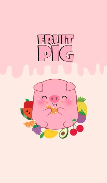 [LINE着せ替え] Pig And Fruit Theme (jp)の画像1