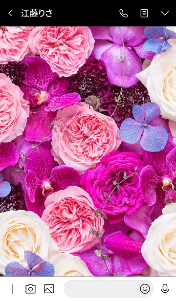 [LINE着せ替え] Jewelry Bright～ピンクパープル系の花～の画像3