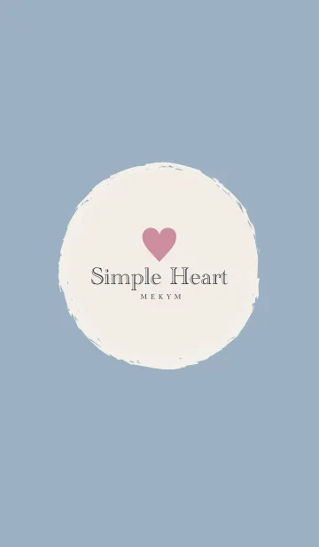 [LINE着せ替え] Simple Heart Blue 12 -MEKYM-の画像1