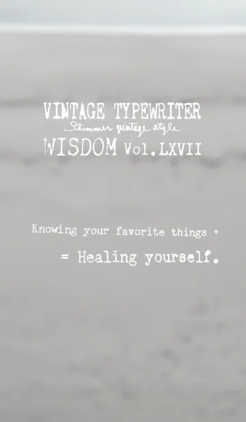 [LINE着せ替え] VINTAGE TYPEWRITER WISDOM Vol.LXVIIの画像1