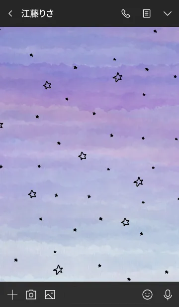 [LINE着せ替え] 水彩夜星と月スマイルの画像3