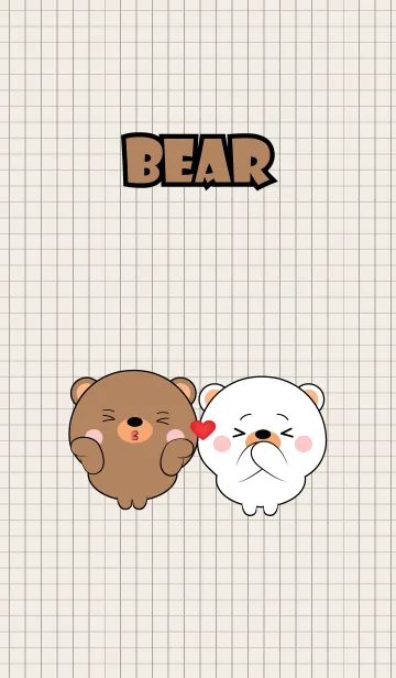 [LINE着せ替え] Mini Cute Bear ＆ White Bear Theme (jp)の画像1