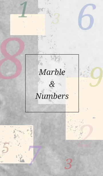 [LINE着せ替え] Marble ＆ Numbersの画像1