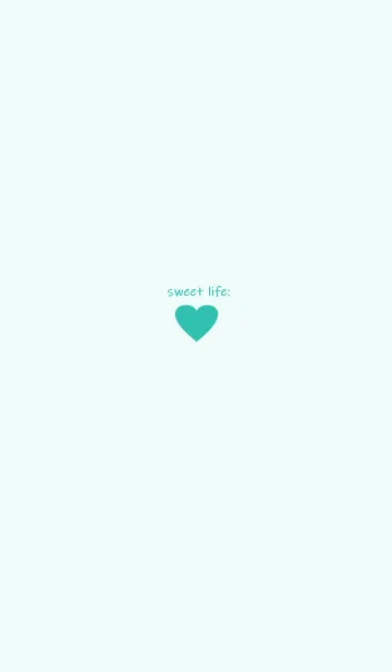 [LINE着せ替え] sweet life heart :)*turquoise green*の画像1