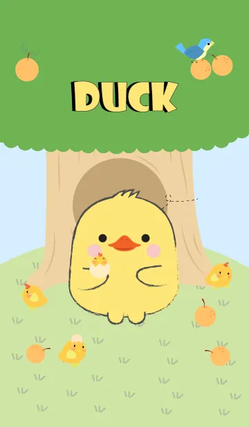 [LINE着せ替え] Duck With Tree Theme (jp)の画像1