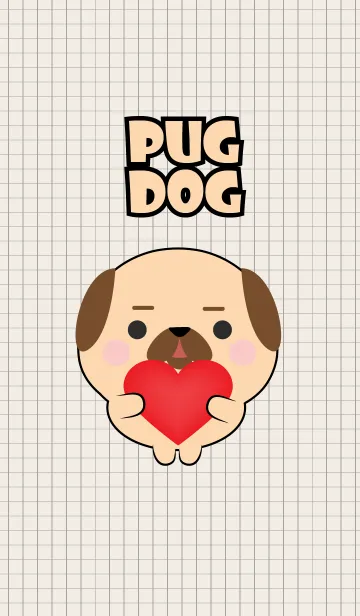 [LINE着せ替え] Mini Cute Pug Dog Theme (jp)の画像1