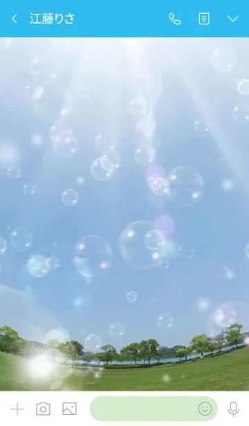 [LINE着せ替え] Bubbles in Daylight！～公園とシャボン玉の画像3