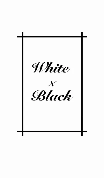 [LINE着せ替え] シンプルブラック×ホワイト-Whiteの画像1