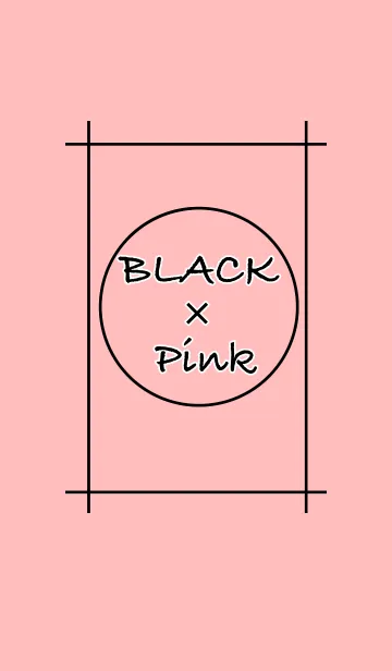 [LINE着せ替え] シンプルブラック×ピンク-Basic Pinkの画像1