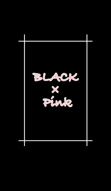 [LINE着せ替え] シンプルブラック×ピンク-Basic BLACKの画像1