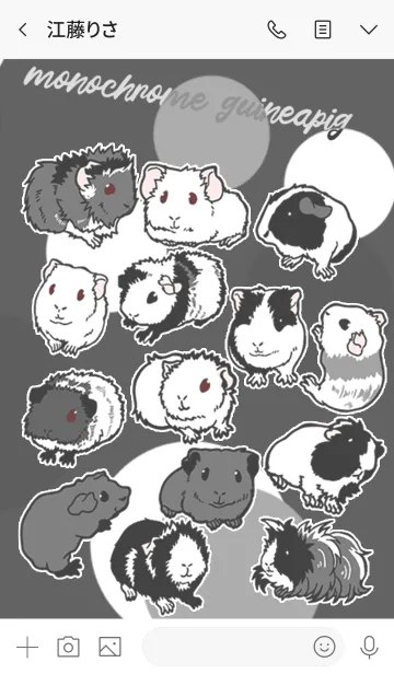 [LINE着せ替え] Monochrome Guineapigの画像3