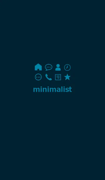 [LINE着せ替え] ミニマリスト **(blue black)の画像1