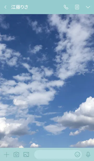 [LINE着せ替え] 青い空、白い雲；シンプルの画像3