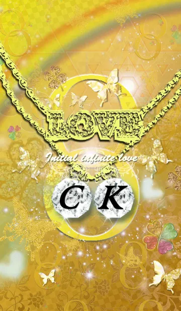 [LINE着せ替え] *C＆K* イニシャル運気アップ！！無限ゴールドの画像1
