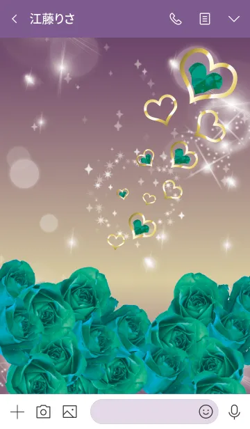 [LINE着せ替え] 紫 : 誕生石5月のエメラルドの画像3