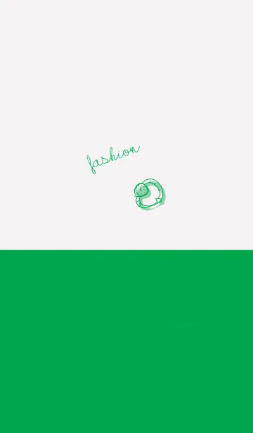 [LINE着せ替え] fashion green whiteの画像1