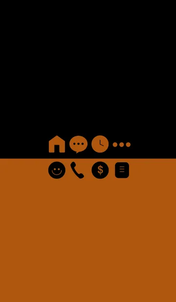 [LINE着せ替え] Bronze Orange ＆ Black (jp)の画像1