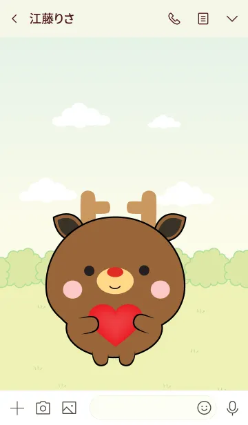 [LINE着せ替え] Mini Lovely Deer Theme (jp)の画像3