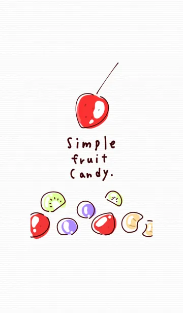 [LINE着せ替え] シンプル フルーツ飴の画像1