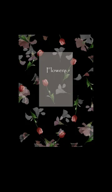 [LINE着せ替え] スプリング・チューリップ・ブラックの画像1