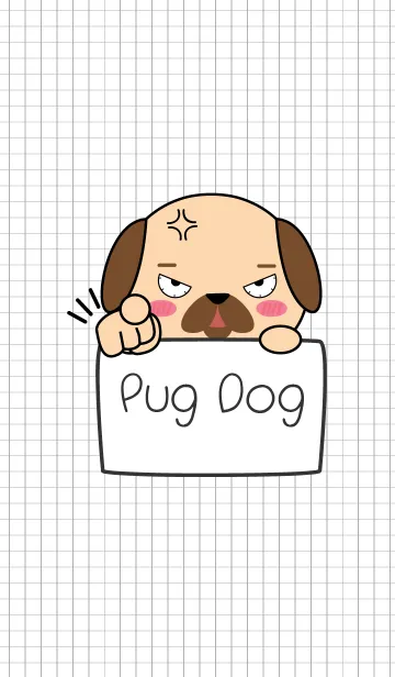 [LINE着せ替え] Simple Angry Pug Dog (jp)の画像1