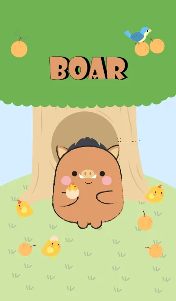 [LINE着せ替え] Boar With Tree Theme (jp)の画像1