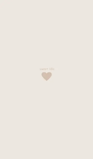 [LINE着せ替え] sweet life heart :)beige**の画像1