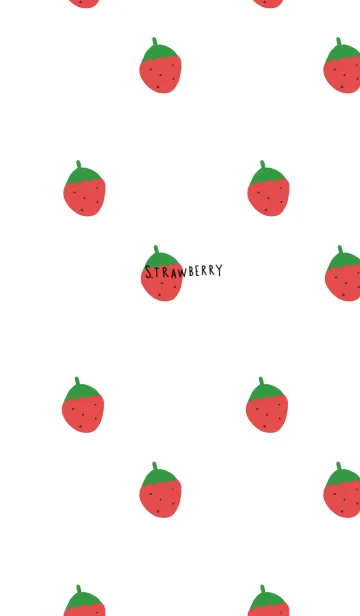 [LINE着せ替え] イチゴだらけ。ホワイト。の画像1